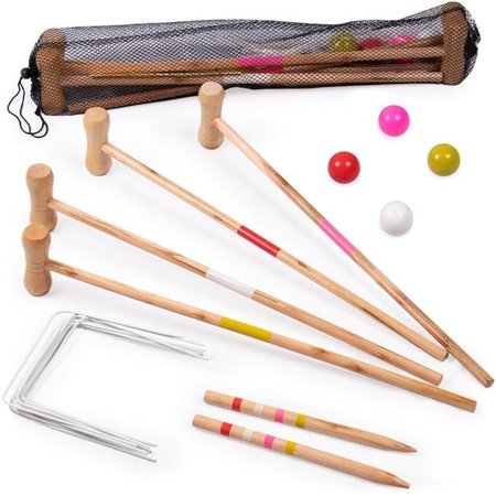 BOOKAZINE 4-Players Kids Croquet Set TI1316814